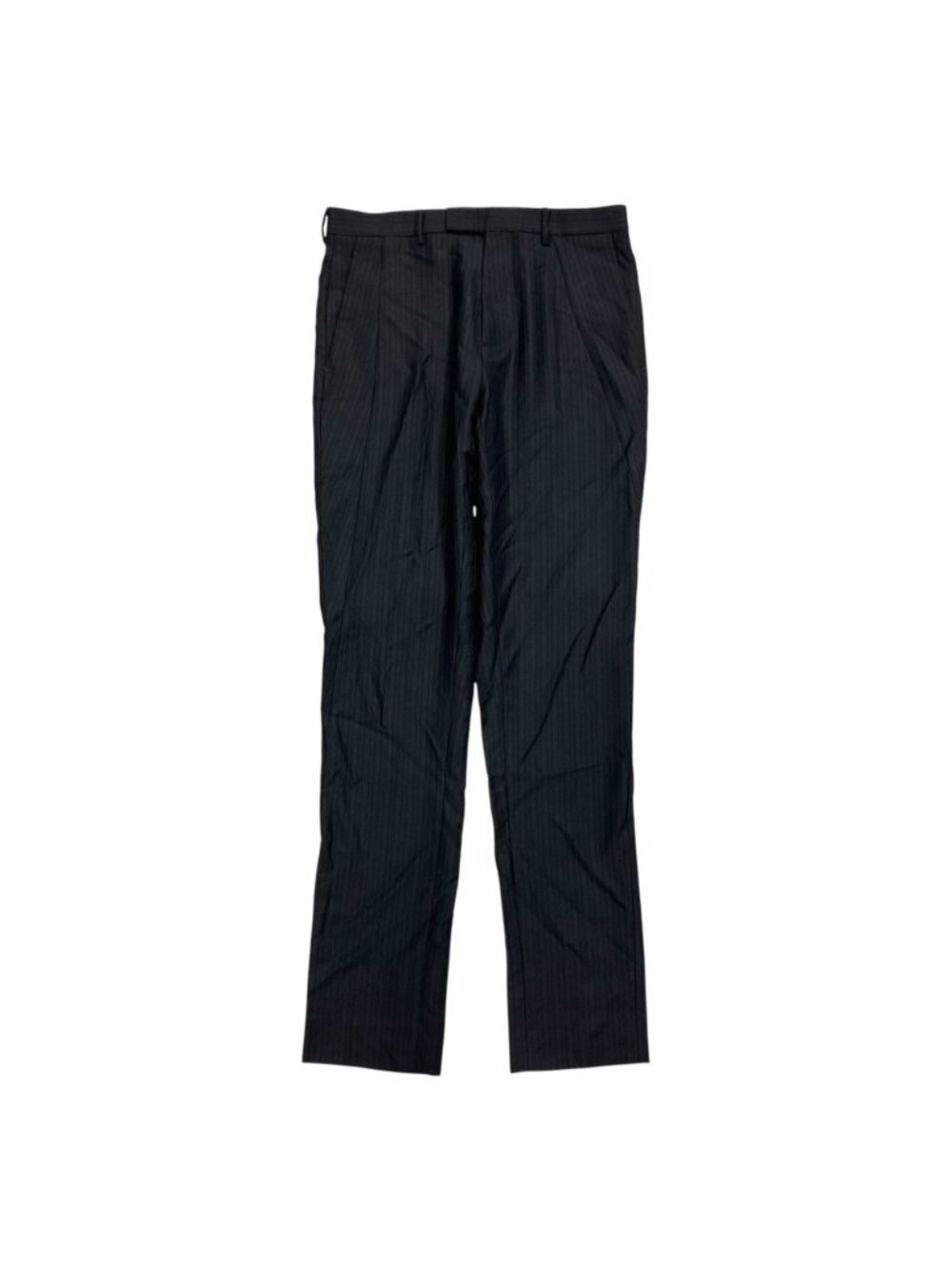 Dior Trousers Pants Mohair Blend Wool Stripe Black Purple Gray 48